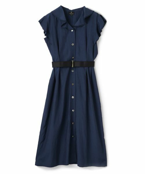 フリルスリーブワッシャーワンピース （ドレス）｜LANVIN