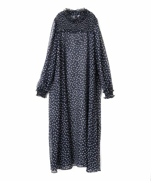 LANVIN ランバン ドレス ワンピース ナイロンタスランギャザーワンピース|LANVIN en Bleu | LANVIN