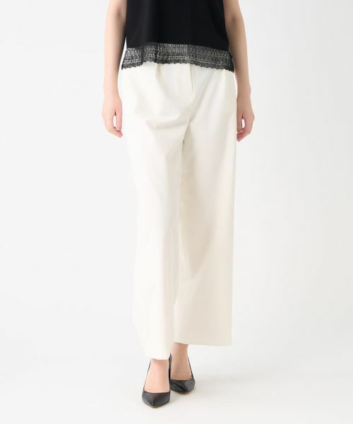 LANVIN COLLECTION / ランバン コレクション その他パンツ | ストレッチワイドパンツ | 詳細10