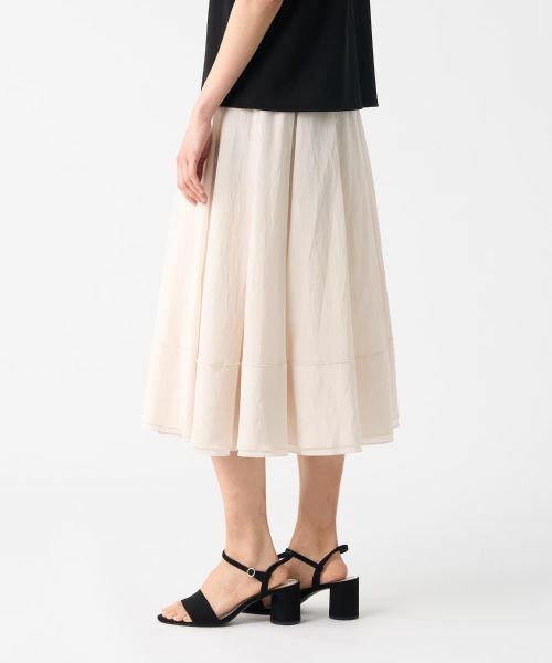 LANVIN COLLECTION / ランバン コレクション ロング・マキシ丈スカート | ワッシャーフレアスカート | 詳細8