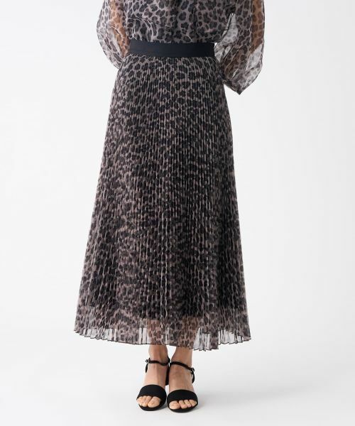 LANVIN COLLECTION / ランバン コレクション ロング・マキシ丈スカート | プリントオーガンジープリーツスカート | 詳細8
