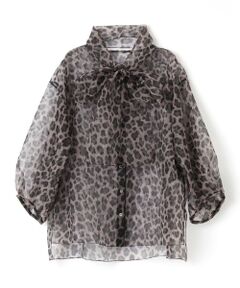 LANVIN COLLECTION / ランバン コレクション シャツ・ブラウス | プリントオーガンジーボウタイブラウス