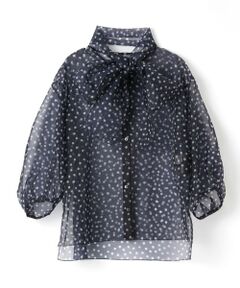 LANVIN COLLECTION / ランバン コレクション シャツ・ブラウス | プリントオーガンジーボウタイブラウス