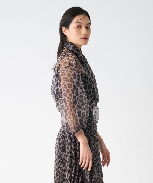 LANVIN COLLECTION / ランバン コレクション シャツ・ブラウス | プリントオーガンジーボウタイブラウス | 詳細10