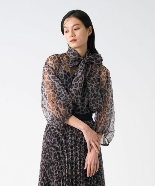 LANVIN COLLECTION / ランバン コレクション シャツ・ブラウス | プリントオーガンジーボウタイブラウス | 詳細11