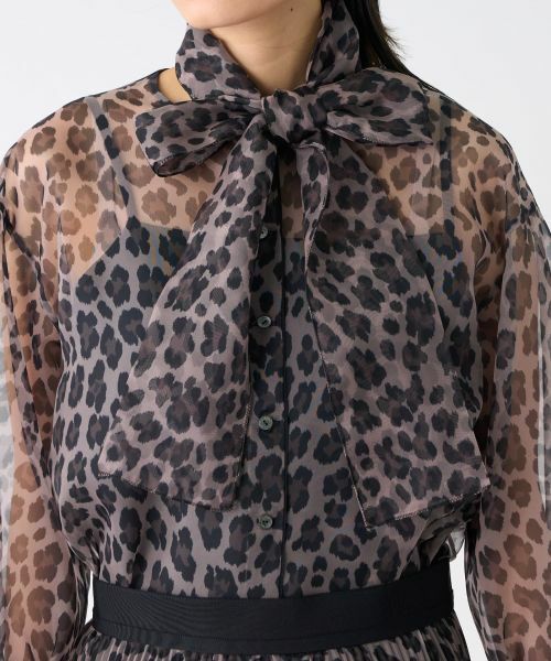 LANVIN COLLECTION / ランバン コレクション シャツ・ブラウス | プリントオーガンジーボウタイブラウス | 詳細14