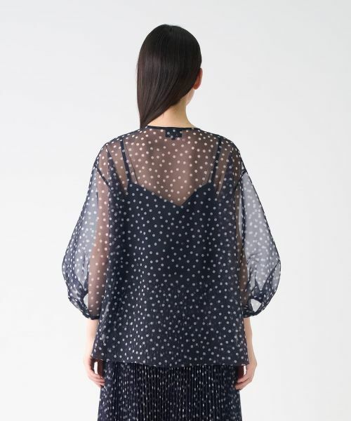 LANVIN COLLECTION / ランバン コレクション シャツ・ブラウス | プリントオーガンジーボウタイブラウス | 詳細3