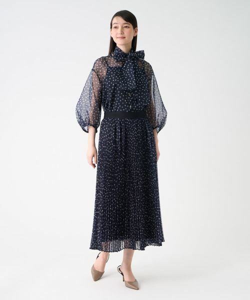 LANVIN COLLECTION / ランバン コレクション シャツ・ブラウス | プリントオーガンジーボウタイブラウス | 詳細5