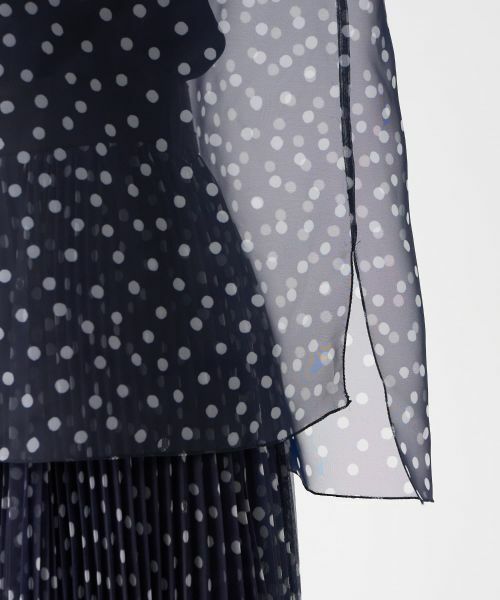 LANVIN COLLECTION / ランバン コレクション シャツ・ブラウス | プリントオーガンジーボウタイブラウス | 詳細6