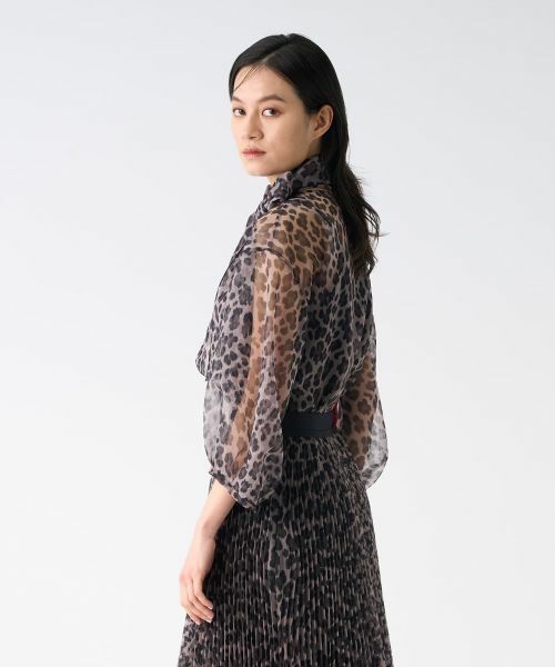 LANVIN COLLECTION / ランバン コレクション シャツ・ブラウス | プリントオーガンジーボウタイブラウス | 詳細8