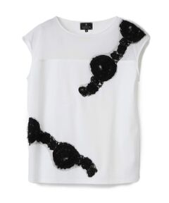 LANVIN COLLECTION / ランバン コレクション カットソー | フラワーモチーフカットソー