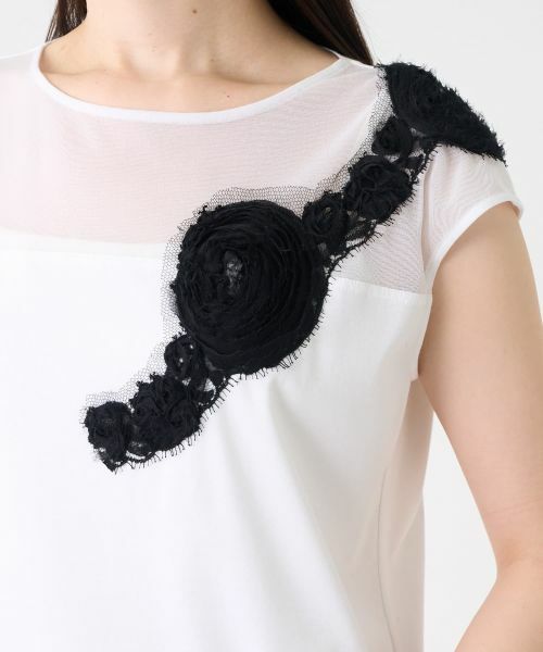 LANVIN COLLECTION / ランバン コレクション カットソー | フラワーモチーフカットソー | 詳細6