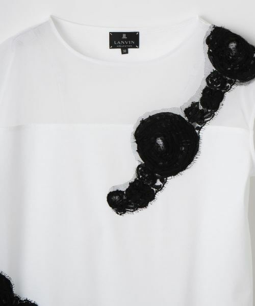 LANVIN COLLECTION / ランバン コレクション カットソー | フラワーモチーフカットソー | 詳細8