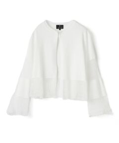 LANVIN COLLECTION / ランバン コレクション ニット・セーター | レース切替ニットカーディガン