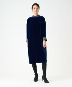 ランバンコレクション　総刺繍　フラワー　ノースリーブワンピース　ネイビー　38 ランバンコレクション 総刺繍 フラワー ノースリーブワンピース