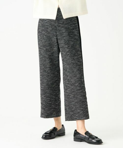 LANVIN COLLECTION / ランバン コレクション その他パンツ | ネップボーダーパンツ | 詳細1