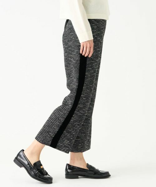 LANVIN COLLECTION / ランバン コレクション その他パンツ | ネップボーダーパンツ | 詳細4
