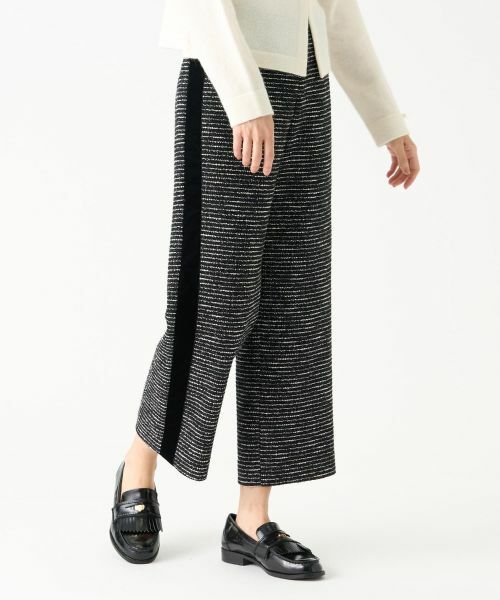 LANVIN COLLECTION / ランバン コレクション その他パンツ | ネップボーダーパンツ | 詳細5