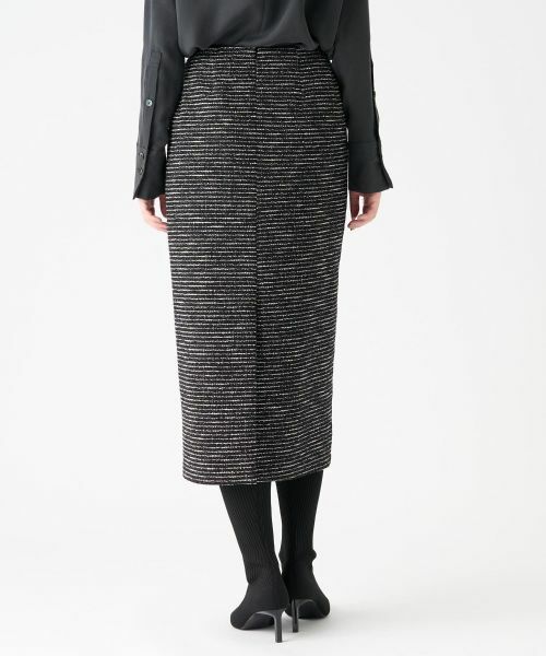 LANVIN COLLECTION / ランバン コレクション ロング・マキシ丈スカート | ネップボーダータイトスカート | 詳細3