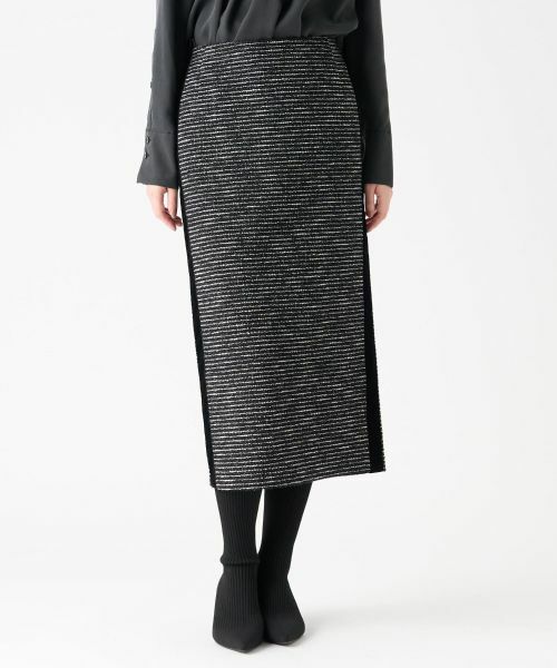 LANVIN COLLECTION / ランバン コレクション ロング・マキシ丈スカート | ネップボーダータイトスカート | 詳細5