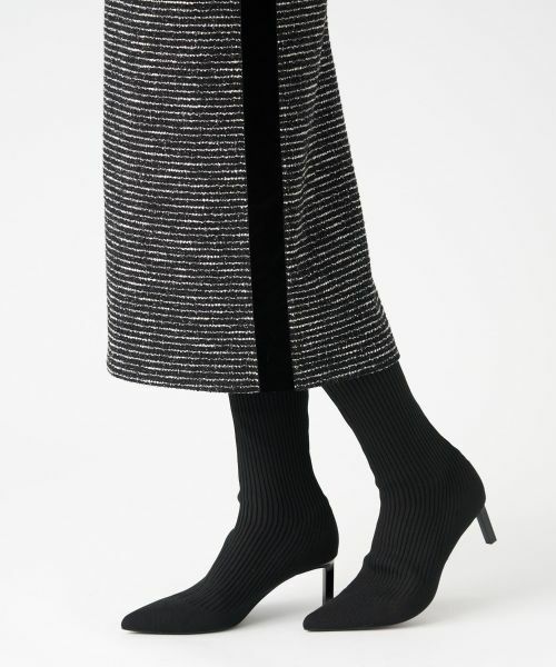 LANVIN COLLECTION / ランバン コレクション ロング・マキシ丈スカート | ネップボーダータイトスカート | 詳細8