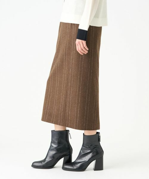 LANVIN COLLECTION / ランバン コレクション ロング・マキシ丈スカート | ウールストライプスカート | 詳細2