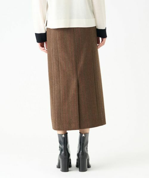 LANVIN COLLECTION / ランバン コレクション ロング・マキシ丈スカート | ウールストライプスカート | 詳細3