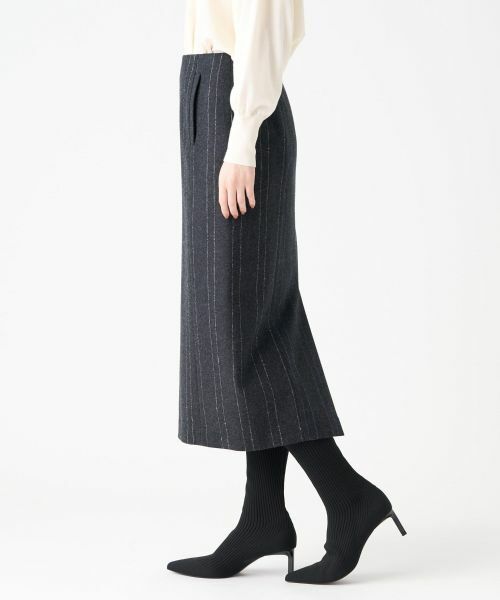 LANVIN COLLECTION / ランバン コレクション ロング・マキシ丈スカート | ウールストライプスカート | 詳細8