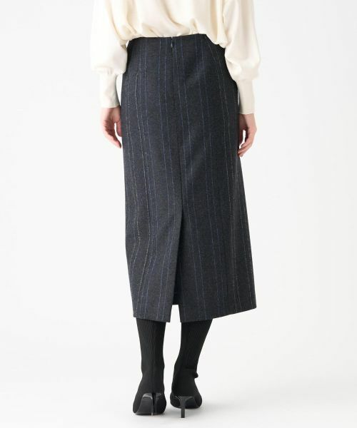 LANVIN COLLECTION / ランバン コレクション ロング・マキシ丈スカート | ウールストライプスカート | 詳細9