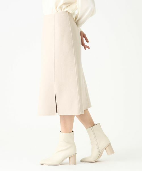 LANVIN COLLECTION / ランバン コレクション ロング・マキシ丈スカート | ダブルフェイススリットスカート | 詳細1