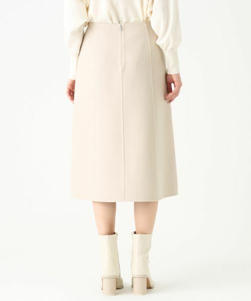 LANVIN COLLECTION / ランバン コレクション ロング・マキシ丈スカート | ダブルフェイススリットスカート | 詳細2