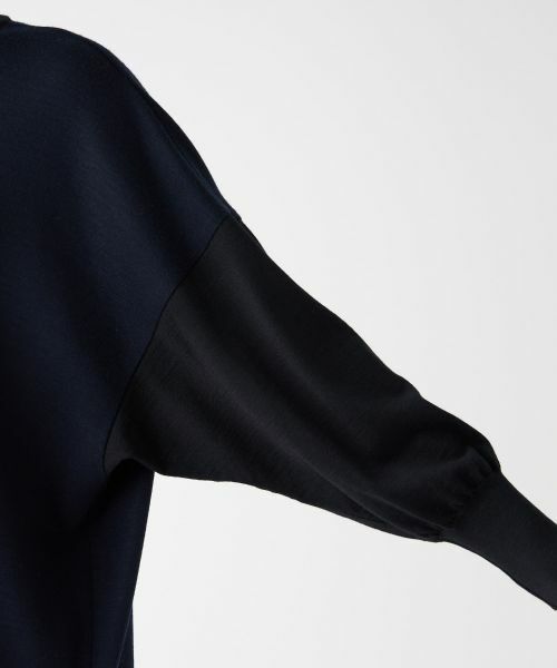 LANVIN COLLECTION / ランバン コレクション カットソー | ニット切替ジャージートップス | 詳細7