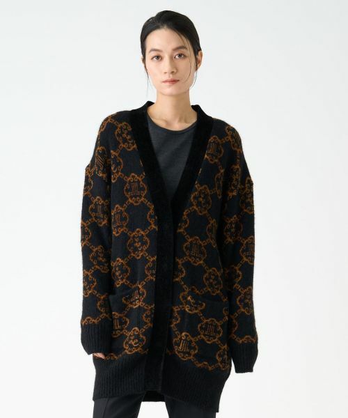 LANVIN COLLECTION / ランバン コレクション ニット・セーター | ロゴジャカードカーディガン | 詳細12