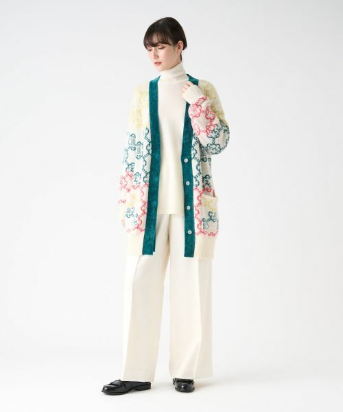 LANVIN COLLECTION / ランバン コレクション ニット・セーター | ロゴジャカードカーディガン | 詳細6