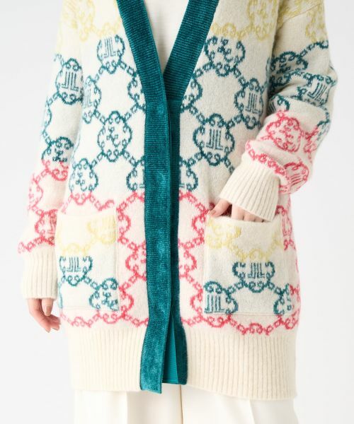LANVIN COLLECTION / ランバン コレクション ニット・セーター | ロゴジャカードカーディガン | 詳細7