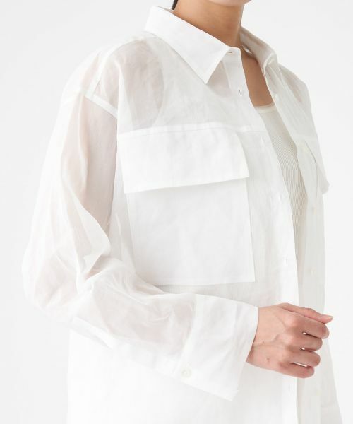 LANVIN COLLECTION / ランバン コレクション シャツ・ブラウス | コットンオーガンジーシャツブラウス | 詳細6
