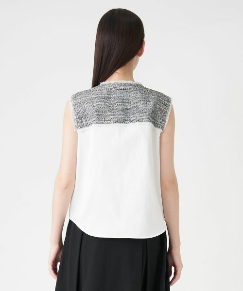LANVIN COLLECTION / ランバン コレクション シャツ・ブラウス | ツィード切り替えブラウス | 詳細3
