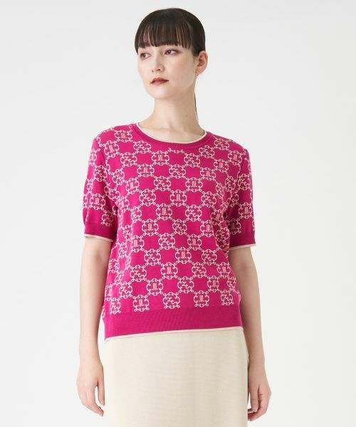 LANVIN COLLECTION / ランバン コレクション ニット・セーター | ロゴジャカードニット | 詳細1