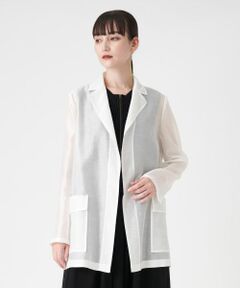 LANVIN COLLECTION / ランバン コレクション テーラードジャケット | シアーテーラーカラージャケット