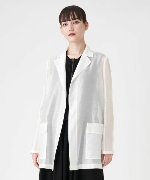 LANVIN COLLECTION / ランバン コレクション テーラードジャケット | シアーテーラーカラージャケット | 詳細1