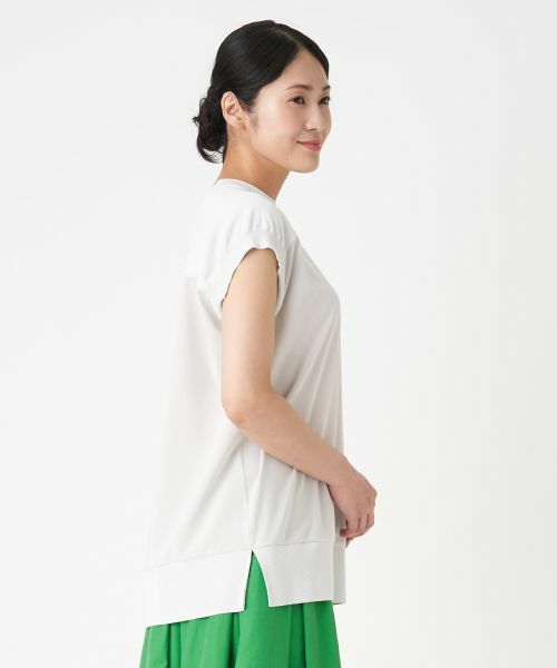 LANVIN COLLECTION / ランバン コレクション カットソー | 異素材コンビカットソー | 詳細1