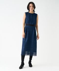 LANVIN COLLECTION / ランバン コレクション ドレス | ジオメトリックケミカルレースワンピース