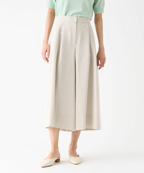 LANVIN COLLECTION / ランバン コレクション その他パンツ | クロップドフレアツイルパンツ | 詳細1