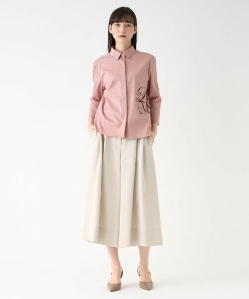 LANVIN COLLECTION / ランバン コレクション その他パンツ | クロップドフレアツイルパンツ | 詳細6