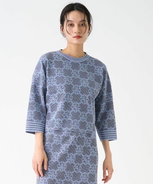 LANVIN COLLECTION / ランバン コレクション ニット・セーター | ロゴジャカードニットトップス | 詳細5