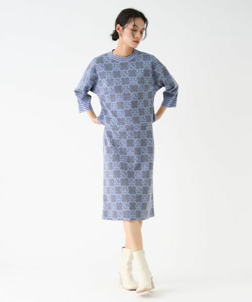 LANVIN COLLECTION / ランバン コレクション ニット・セーター | ロゴジャカードニットトップス | 詳細6