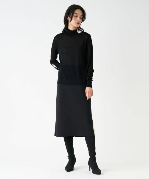 LANVIN COLLECTION / ランバン コレクション ロング・マキシ丈スカート | ミラノリブニットスカート | 詳細12