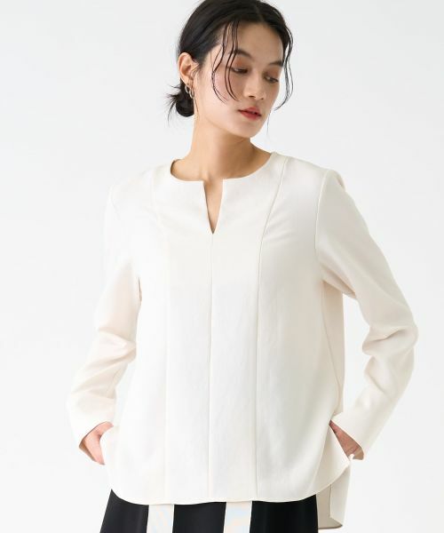 LANVIN COLLECTION / ランバン コレクション シャツ・ブラウス | バックサテンブラウス | 詳細1