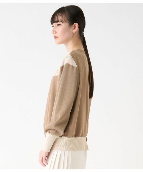 LANVIN COLLECTION / ランバン コレクション カットソー | バイカラーニットドッキングカットソー | 詳細2