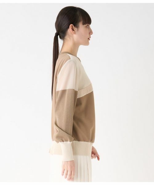 LANVIN COLLECTION / ランバン コレクション カットソー | バイカラーニットドッキングカットソー | 詳細4